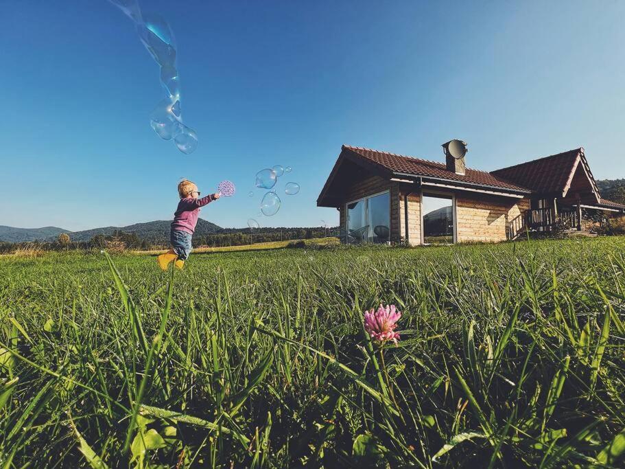 Polanka Beskid Niski Cute Cabin With Spectacular Views Hanczowa Exterior photo