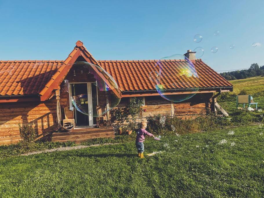 Polanka Beskid Niski Cute Cabin With Spectacular Views Hanczowa Exterior photo